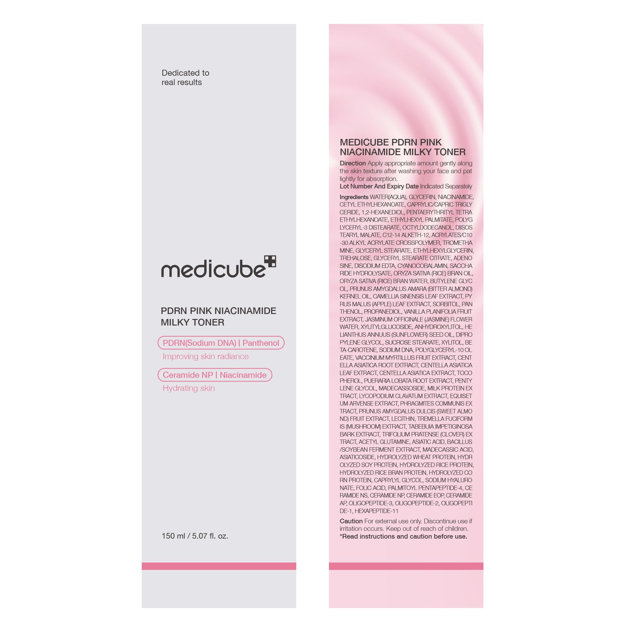 medicube PDRN Toner Salmon DNA Milky Toner | for Hydrating, Moisturizing, Soothing with Ceramide, Peptide | Glass Glow Skin | Korean Skincare, 5.07 fl.oz